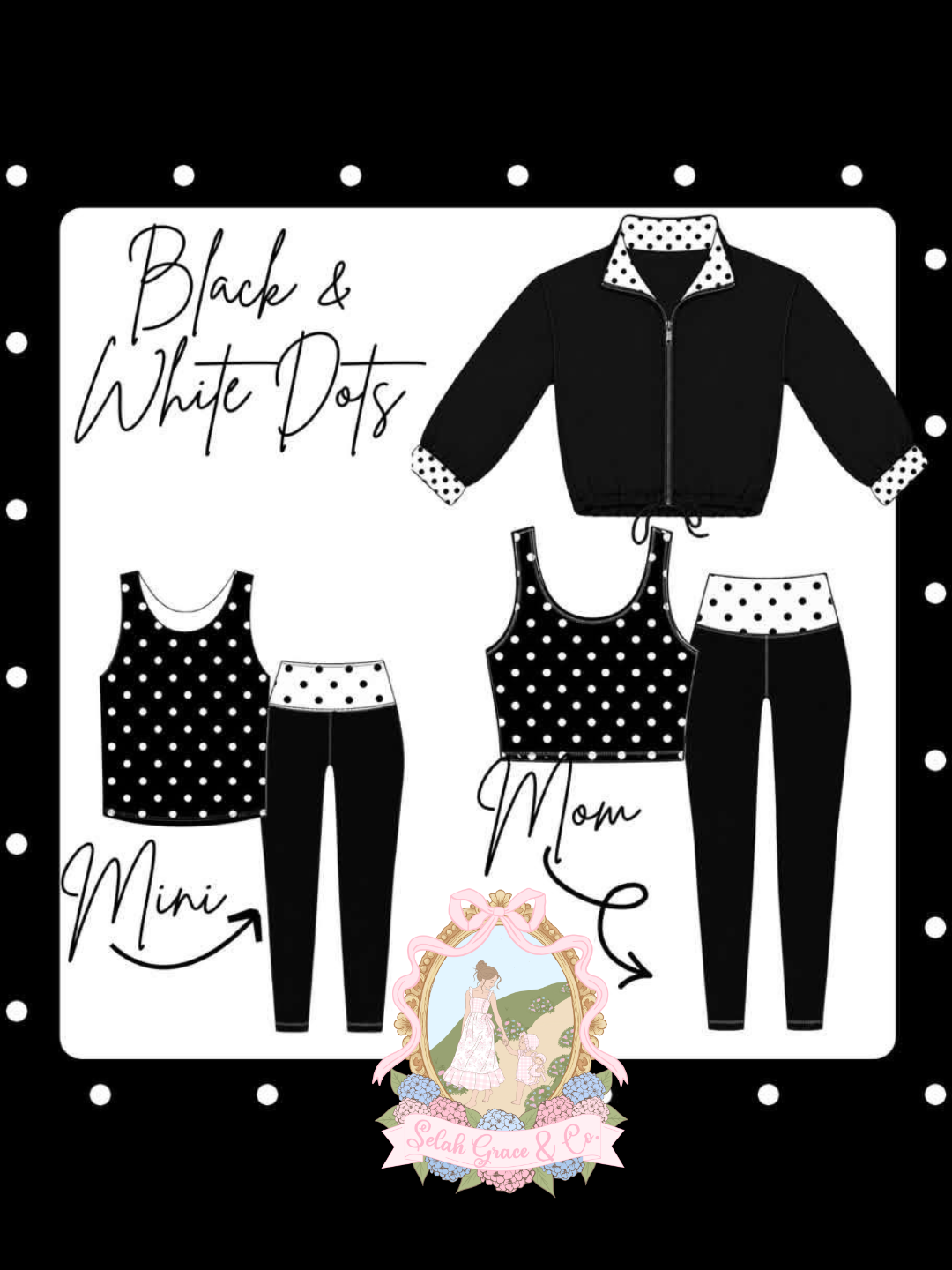 Black & White Dots 3pc Set- ETA OCTOBER
