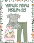 Vintage Floral Peplum Set- ETA January