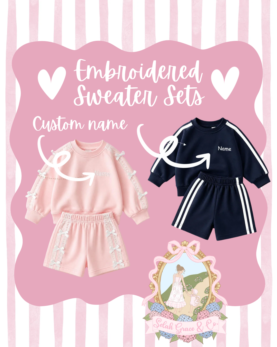 Embroidered Sweater Sets- ETA SEPTEMBER