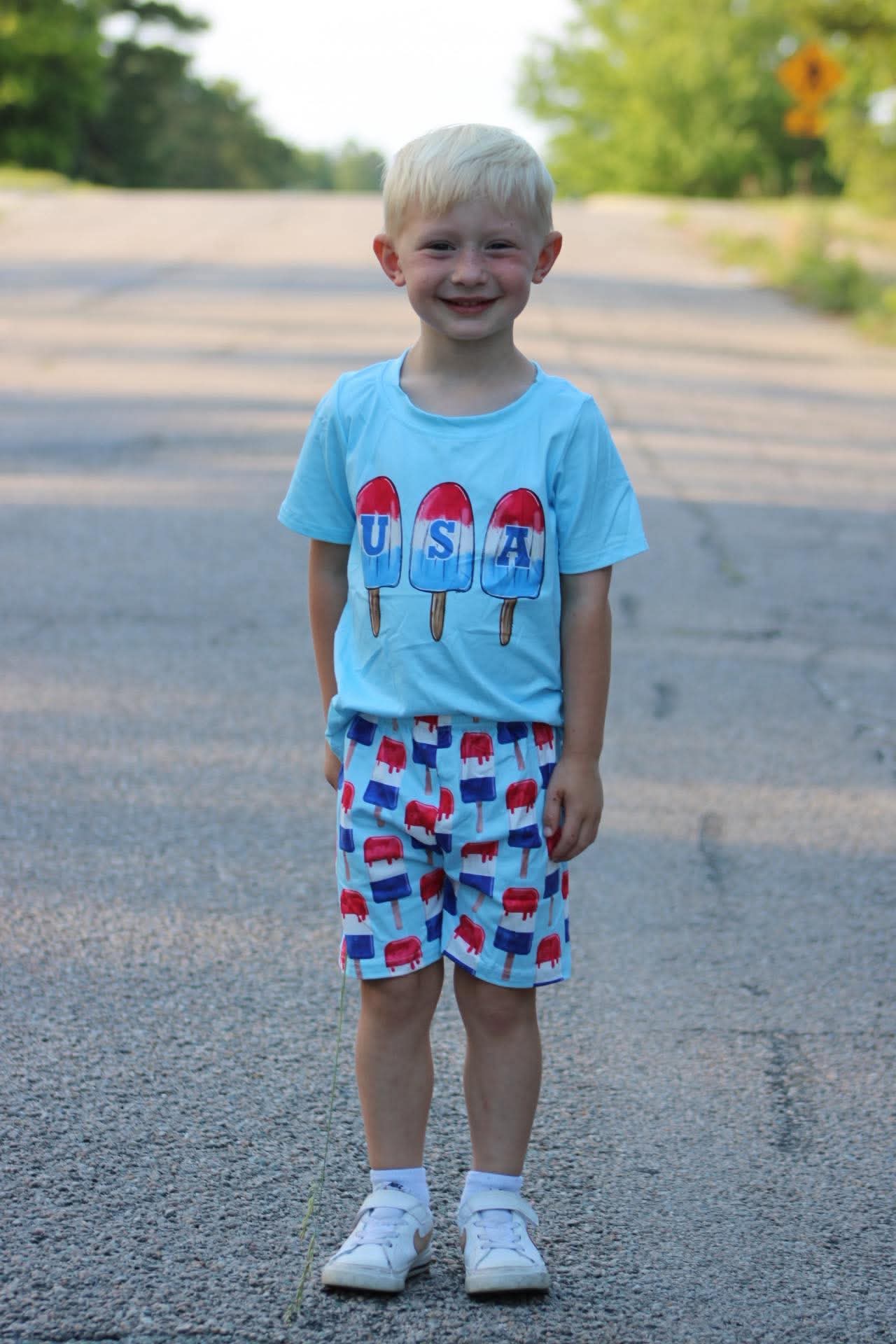 USA Ice Cream Boy's Short Set