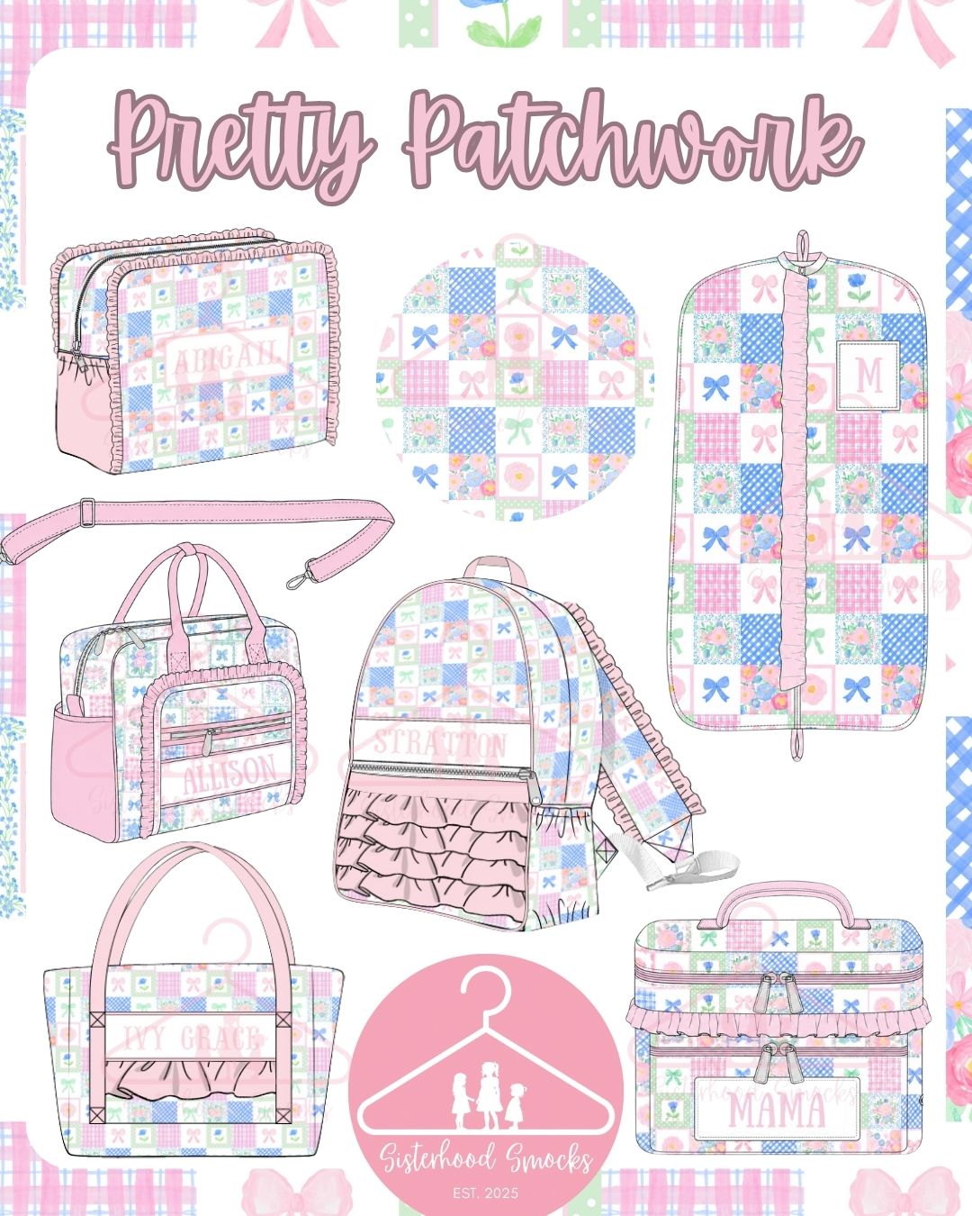 Pretty Patchwork Luggage-ETA NOVEMBER