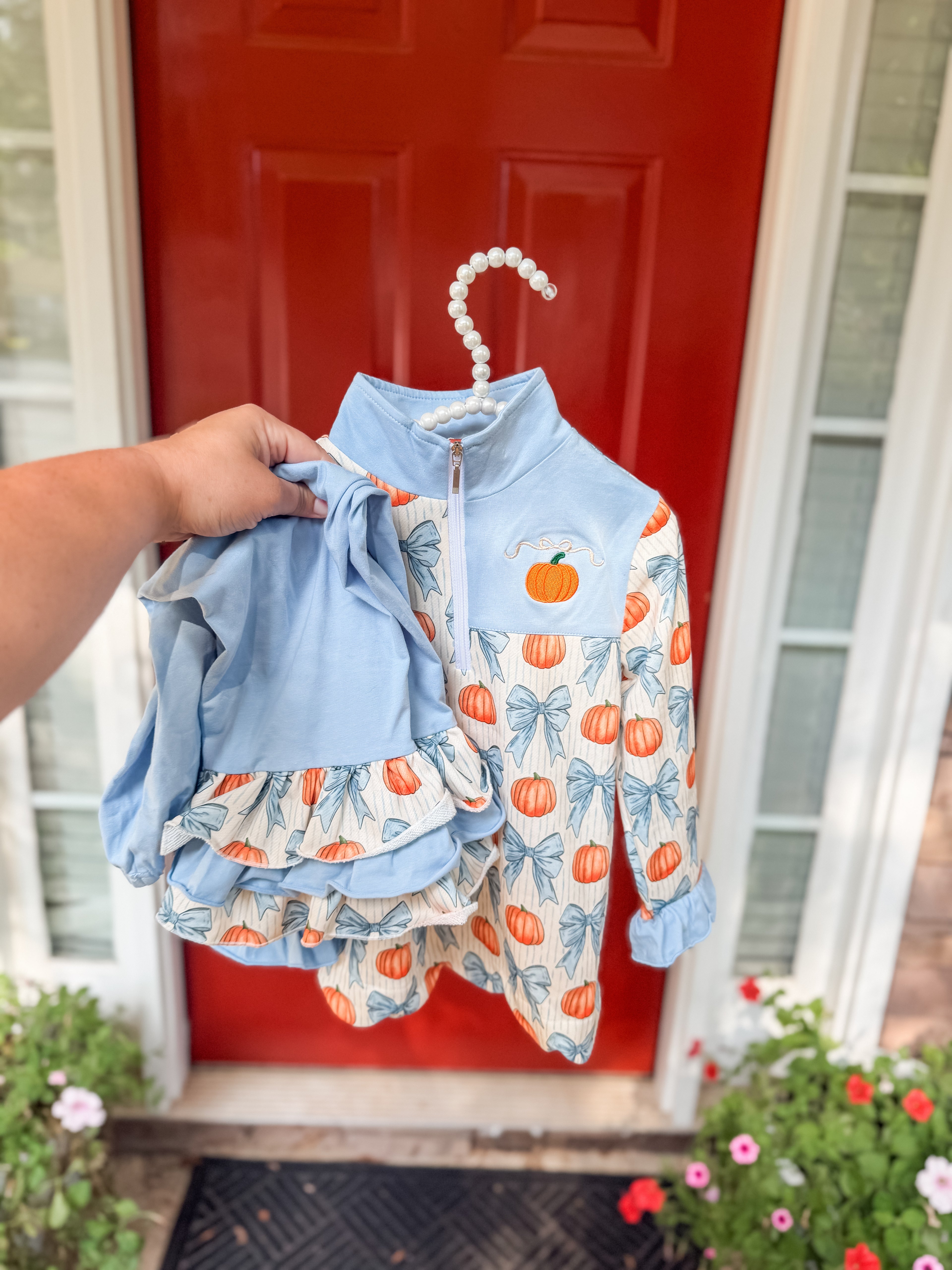 Pumpkins & Bows Sweater Sets