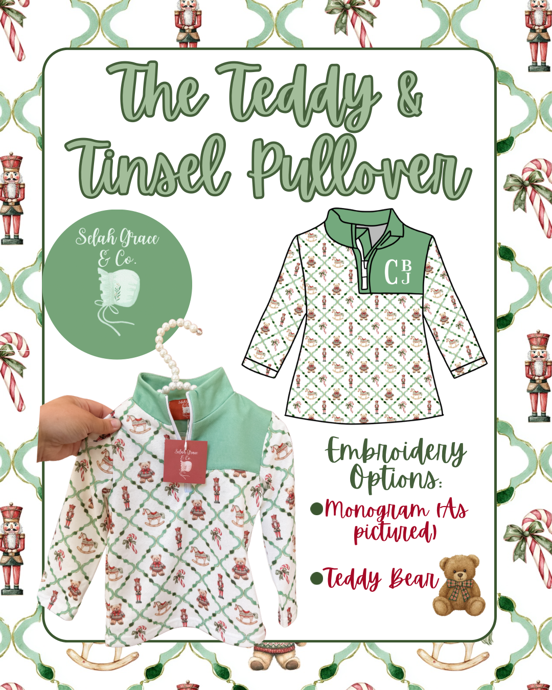Teddy & Tinsel Pullover- ETA EARLY NOVEMBER