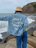 What a Friend We have in Jesus Denim Jacket