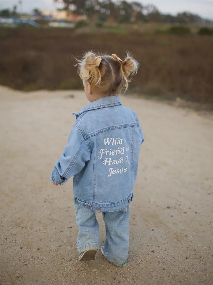 What a Friend We have in Jesus- Kid's Denim Jacket